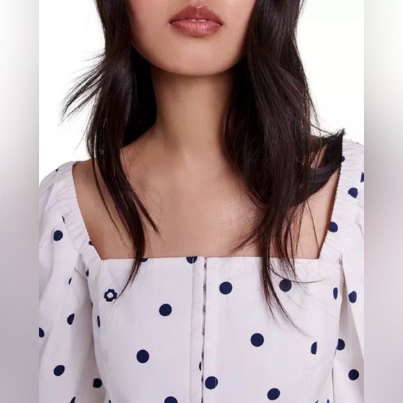 Maje Lanina Dot Print Top - Picture 4 of 8